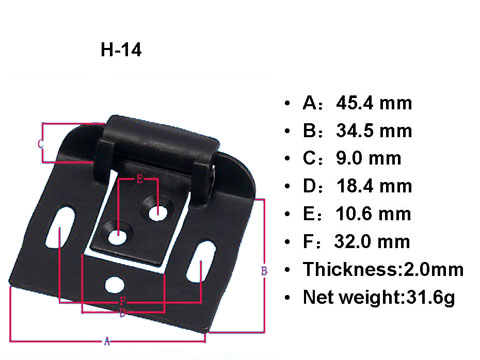 H14 Coffin hardware