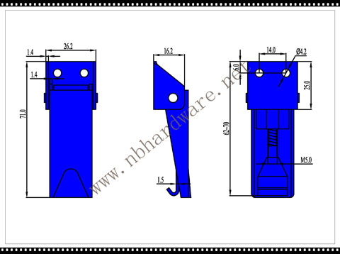 B34a Adjustable latch 